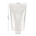 [Sample] 50g White Shiny Stand Up Pouch/Bag with Zip Lock [WP1]