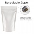 [Sample] 5kg White Shiny Stand Up Pouch/Bag with Zip Lock [SP8]