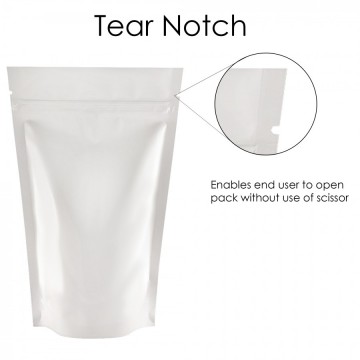5kg White Shiny Stand Up Pouch/Bag with Zip Lock [SP8]