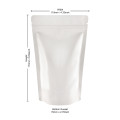 70g White Shiny Stand Up Pouch/Bag with Zip Lock [SP2] (100 per pack)