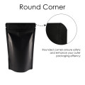 100g Black Matt Stand Up Pouch/Bag with Zip Lock [SP9] (100 per pack)