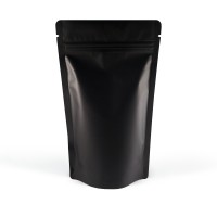 1kg Black Matt Stand Up Pouch/Bag with Zip Lock [SP6] (100 per pack)
