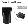 3kg Black Matt Stand Up Pouch/Bag with Zip Lock [SP7] (100 per pack)