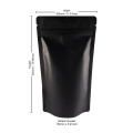 3kg Black Matt Stand Up Pouch/Bag with Zip Lock [SP7] (100 per pack)