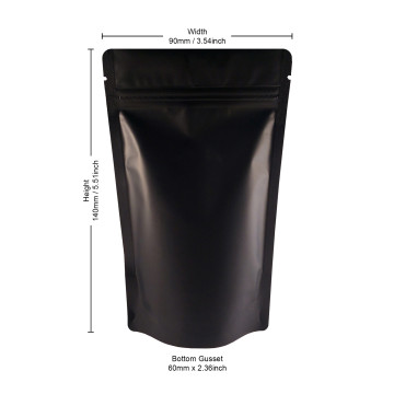 [Sample] 50g Black Matt Stand Up Pouch/Bag with Zip Lock [WP1]