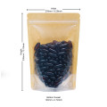 [Sample] 1kg Kraft Paper One Side Clear Stand Up Pouch/Bag with Zip Lock [SP6]