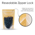 70g Kraft Paper One Side Clear Stand Up Pouch/Bag with Zip Lock [SP2] (100 per pack)