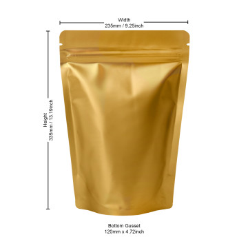 [Sample] 1kg Gold Matt Stand Up Pouch/Bag with Zip Lock [SP6]