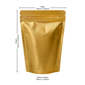 [Sample] 250g Gold Matt Stand Up Pouch/Bag with Zip Lock [SP4]