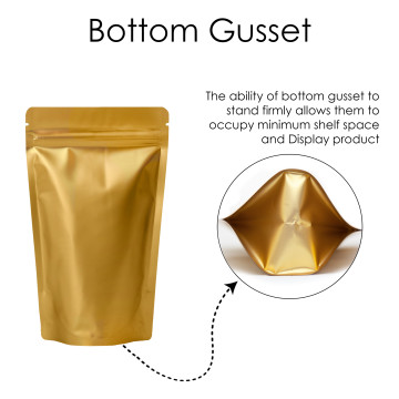 40g Gold Matt Stand Up Pouch/Bag with Zip Lock [SP1] (100 per pack)