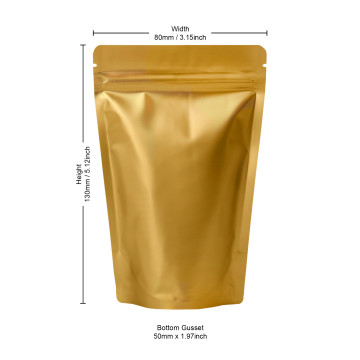 40g Gold Matt Stand Up Pouch/Bag with Zip Lock [SP1] (100 per pack)