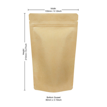 [Sample] 150g Kraft Paper Stand Up Pouch/Bag with Zip Lock [SP3]