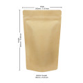 3kg Kraft Paper Stand Up Pouch/Bag with Zip Lock [SP7] (100 per pack)