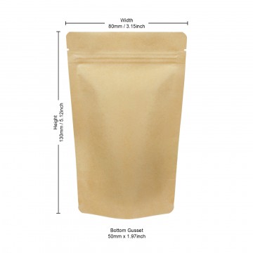 40g Kraft Paper Stand Up Pouch/Bag with Zip Lock [SP1] (100 per pack)