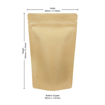 40g Kraft Paper Stand Up Pouch/Bag with Zip Lock [SP1] (100 per pack)