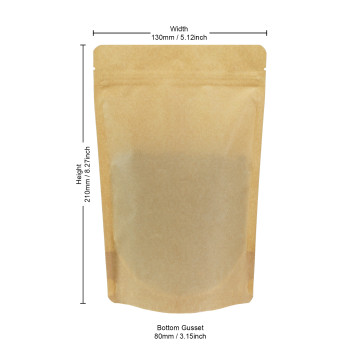 [Sample] 150g  Recyclable Brown Matt Stand Up Pouch/Bag with Zip Lock [SP3]