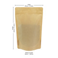 40g Recyclable Brown Matt Stand Up Pouch/Bag with Zip Lock [SP1] (100 per pack)