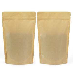 [Sample] 500g  Recyclable Brown Matt Stand Up Pouch/Bag with Zip Lock [SP5]