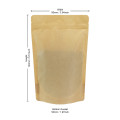 50g Recyclable Brown Matt Stand Up Pouch/Bag with Zip Lock [WP1] (100 per pack)