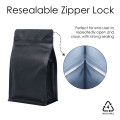 [SAMPLE] 1kg Recyclable Black Matt Flat Bottom Stand Up Pouch/Bag with Zip Lock [FB6]