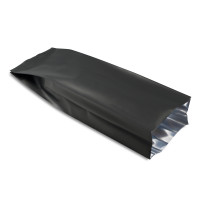 1kg 135x410mm Black Matt Side Gusset Pouch/Bag (100 per pack)