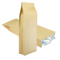 250g 90x270mm Kraft Paper Side Gusset Pouch/Bag (100 per pack)