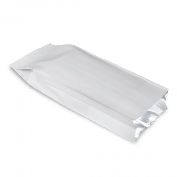 1kg 135x410mm White Matt Side Gusset Pouch/Bag (100 per pack)