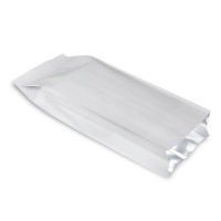 250g 90x270mm White Matt Side Gusset Pouch/Bag (100 per pack)