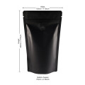 100g Black Matt With Valve Stand Up Pouch/Bag with Zip Lock [SP9] (100 per pack)