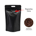 5kg Black Matt With Handle and Valve Stand Up Pouch/Bag with Zip Lock [SP8] (100 per pack)