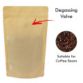 100g  Recyclable Brown Matt with Valve Stand Up Pouch/Bag with Zip Lock [SP9] (100 per pack)