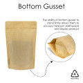 100g  Recyclable Brown Matt with Valve Stand Up Pouch/Bag with Zip Lock [SP9] (100 per pack)
