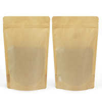 [SAMPLE] 250g  Recyclable Brown Matt with Valve Stand Up Pouch/Bag with Zip Lock [SP4]