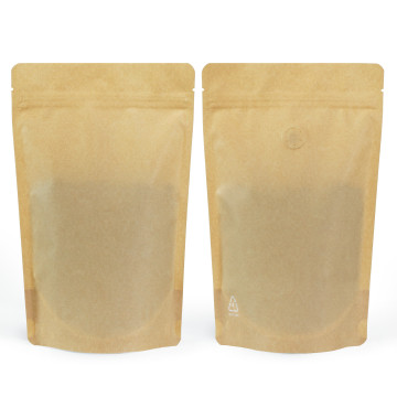 3KG Recyclable Brown Matt with Valve Stand Up Pouch/Bag With Zip Lock [SP7] (100 per pack)