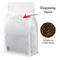 [SAMPLE] 250g Valve Recyclable White Matt Flat BottomBag with Zip Lock [FB4]