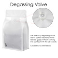 [SAMPLE] 250g Valve Recyclable White Matt Flat BottomBag with Zip Lock [FB4]