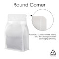 [SAMPLE] 250g Valve Recyclable White Matt Flat BottomBag with Zip Lock [FB4]