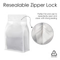[SAMPLE] 250g Valve Recyclable White Matt Flat BottomBag with Zip Lock [FB4]