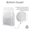 [SAMPLE] 250g Valve Recyclable White Matt Flat BottomBag with Zip Lock [FB4]