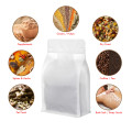 [SAMPLE] 250g Valve Recyclable White Matt Flat BottomBag with Zip Lock [FB4]