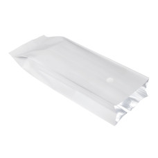 1kg 135x410mm Valve White Matt Side Gusset Pouch/Bag (100 per pack)