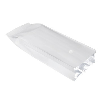 500g 100x340mm Valve White Matt Side Gusset Pouch/Bag (100 per pack)