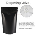 5kg Black Matt With Valve Stand Up Pouch/Bag with Zip Lock [SP8] (100 per pack)