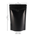 5kg Black Matt With Valve Stand Up Pouch/Bag with Zip Lock [SP8] (100 per pack)