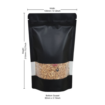 [Sample] 150g Window Black Matt Stand Up Pouch/Bag with Zip Lock [SP3]