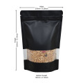 [Sample] 1kg Window Black Matt Stand Up Pouch/Bag with Zip Lock [SP6]