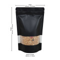 2kg Window Black Matt Stand Up Pouch/Bag with Zip Lock [SP10] (100 per pack)