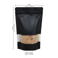 70g Window Black Matt Stand Up Pouch/Bag with Zip Lock [SP2] (100 per pack)