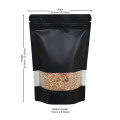 [Sample] 750g Window Black Matt Stand Up Pouch/Bag with Zip Lock [SP11]