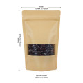 [Sample] 150g Window Kraft Paper Stand Up Pouch/Bag with Zip Lock [SP3]